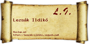 Lezsák Ildikó névjegykártya
