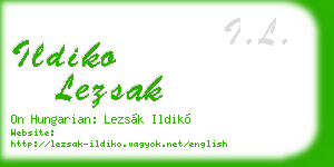 ildiko lezsak business card