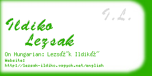 ildiko lezsak business card